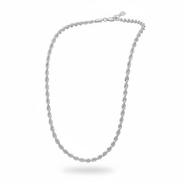 And Now This Jewelry - And Now This Silver Plated Rope Chain Necklace 18”